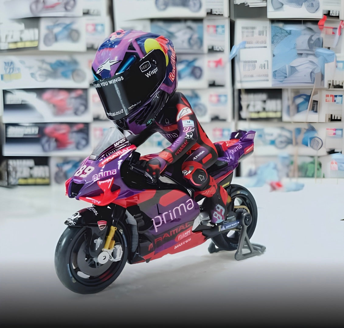 Jorge Martín Pramac Ducati 1:18 Scale Custom Handmade Figurine & Bike